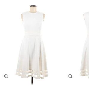 Calvin Klein Sleeveless White Dress
